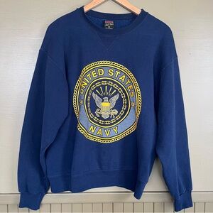 90’s United States Navy Emblem Soffe Vintage Crewneck Sweatshirt Medium
